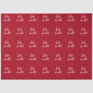 Papel De Seda Feliz Navidad Navidades rojos y blancos