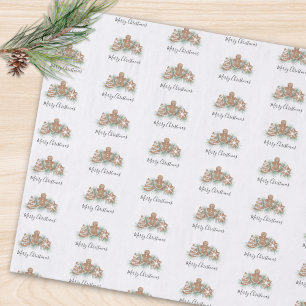 Papel De Seda Feliz Navidad Pan de Jengibre 