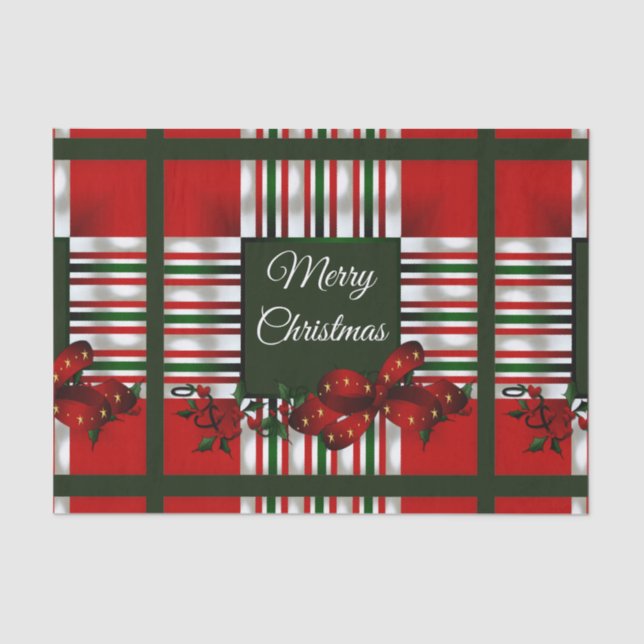 Papel De Seda Feliz Navidad personalizada (Anverso)