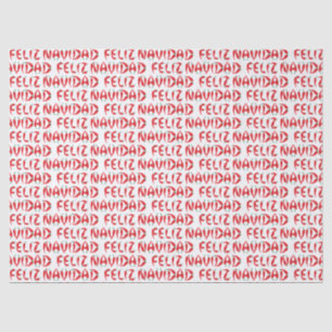 Papel De Seda Feliz Navidad rojo Chile