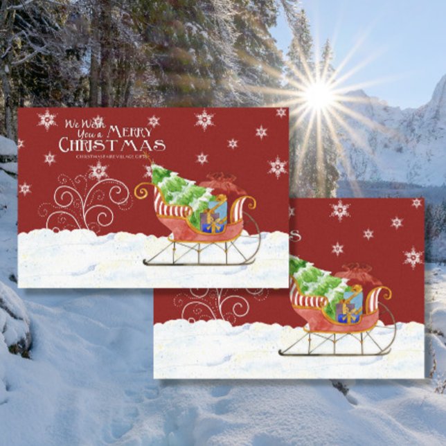 Papel De Seda Feliz Navidad Santa Sleigh Regalos Snowflakes Nomb (Subido por el creador)