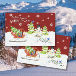 Papel De Seda Feliz Navidad Santa Sleigh Regalos Snowman Name