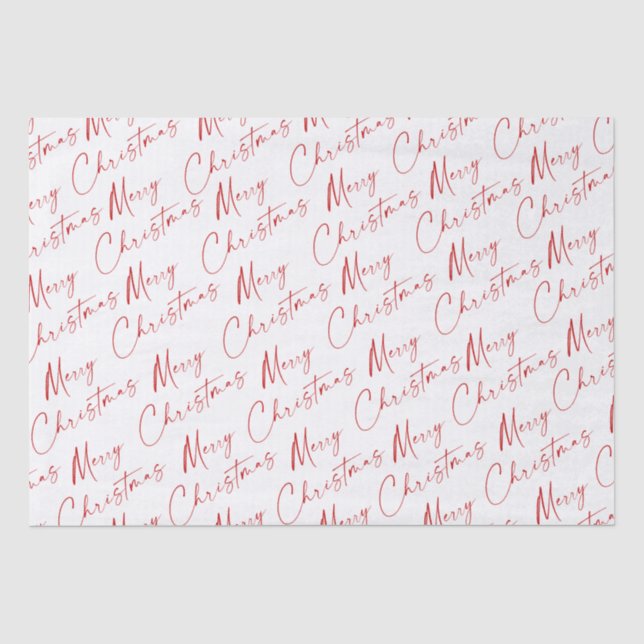 Papel De Seda Feliz Navidad Simple Manuscrito (Anverso)