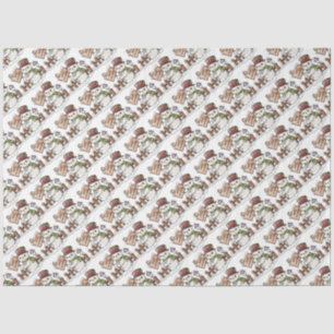 Papel De Seda Feliz Navidad Snowmen