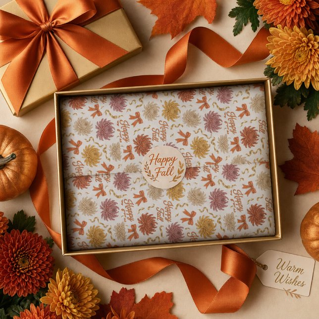 Papel De Seda Feliz Otoño Crisantemo Floral de Otoño Mums (Subido por el creador)