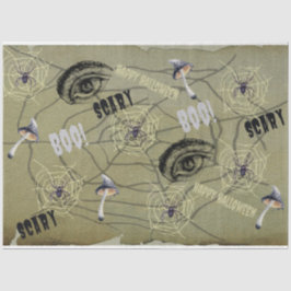 Papel De Seda Feliz Patrón de hongos psicodélicos de Halloween