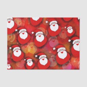 Papel De Seda Feliz patrón de Papá Noel sin foco