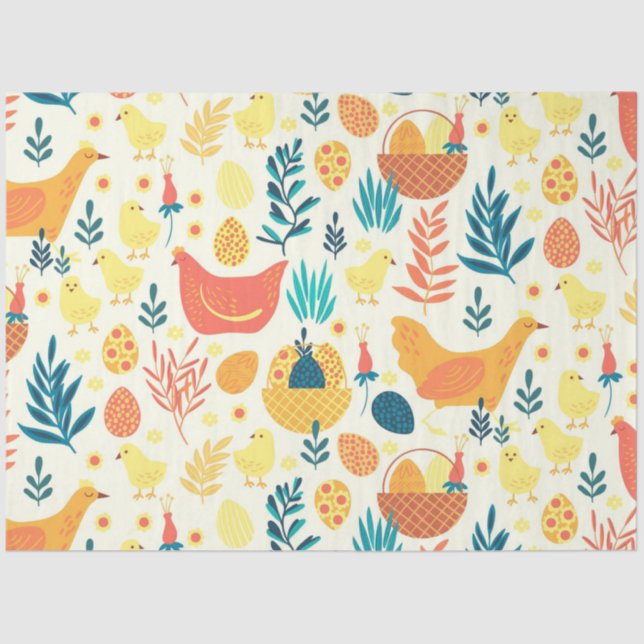 Papel De Seda Feliz pollo de montaña cute (Anverso)