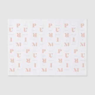 Papel De Seda Feliz purificación en Neutrals Mishloach Manot