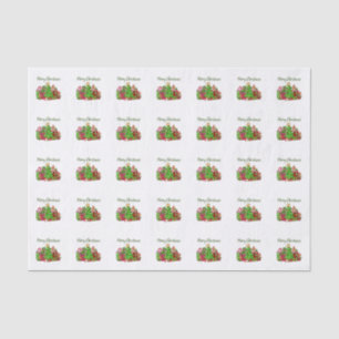 Papel De Seda Feliz Regalos de Navidad Alrededor Del Árbol
