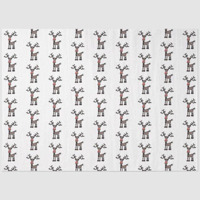 Papel De Seda Feliz Stressmas con Rudolph (Anverso)