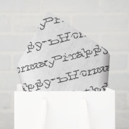 Papel De Seda FELIZ tipografía de cumpleaños celebración de dive