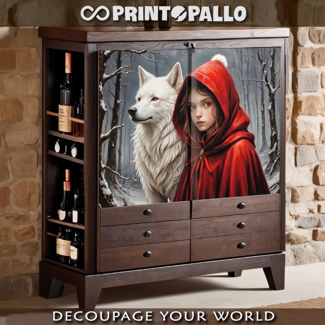 Papel De Seda Feliz XMas Red Riding hood (y el lobo) (Subido por el creador)