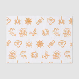 Papel De Seda Feliz y espeluznante patrón de Halloween