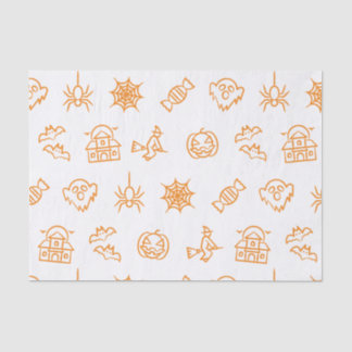Papel De Seda Feliz y espeluznante patrón de Halloween