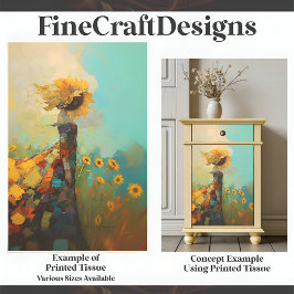 Papel De Seda Femenina De Girasol Sunny Con Girasol C1R