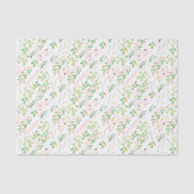 Papel De Seda Femenino tropical de la primavera personalizado (Anverso)