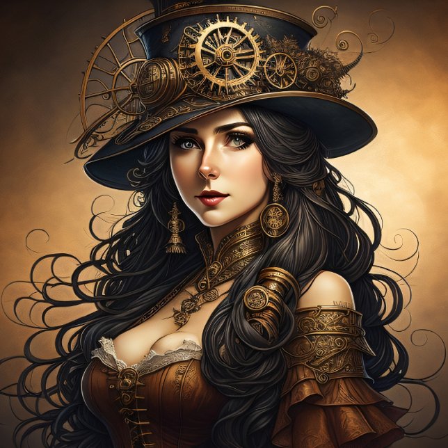 Papel De Seda Feminine steampunk woman v10 tissue paper Decoupag (Subido por el creador)