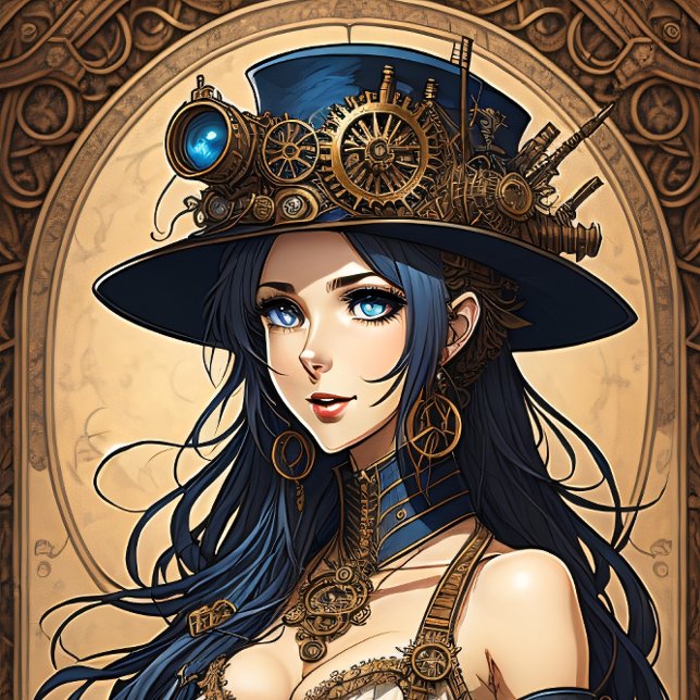 Papel De Seda Feminine steampunk woman v13 tissue paper Decoupag (Subido por el creador)