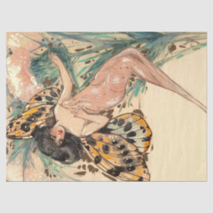 Papel De Seda Feria de hadas Art Nouveau de los años 20