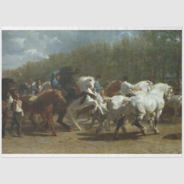 Papel De Seda Feria del Caballo (por Rosa Bonheur) (Anverso)
