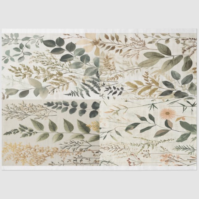 Papel De Seda Fern Collage Tissue por Elsie Lane (Anverso)