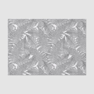 Papel De Seda Fern en blanco y negro