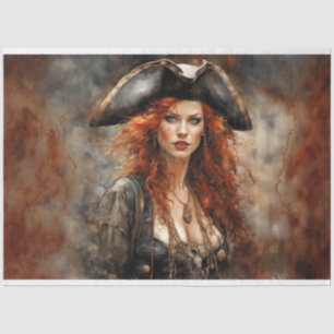 Papel De Seda Feroy Redhead Pirata Queen Decoupage