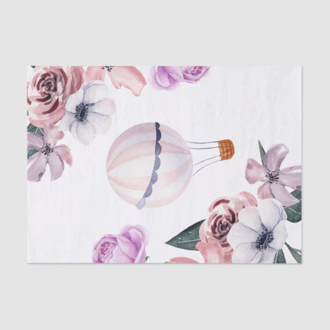 Papel De Seda Festejo de Despedida de Soltera en Globo Aerostáti (Anverso)