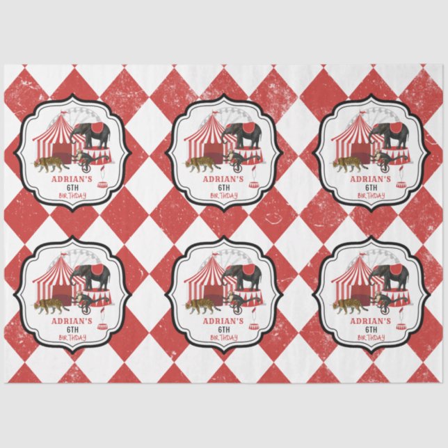 Papel De Seda Festival del Carnaval de Circo Tema Principal Cump (Anverso)