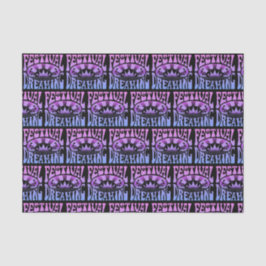 Papel De Seda Festival Dreaming Retro Retro Rosa-Azul + negro