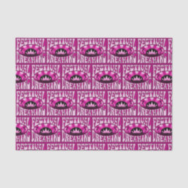 Papel De Seda Festival Dreaming Retro Retro Rosa-Negro + rosa