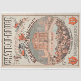 Papel De Seda Festival Francés de Flores: Decoupage