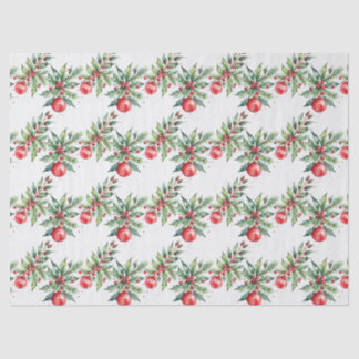 Papel De Seda Festive Christmas Garland in Watercolor