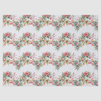 Papel De Seda Festive Christmas Garland in Watercolor