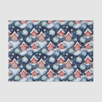 Papel De Seda Festive Christmas Ornament Pattern in Watercolor