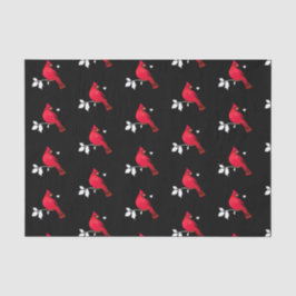 Papel De Seda Festividad blanca y negra del cardenal moderno