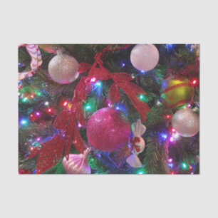 Papel De Seda Festividad colorida del árbol de Navidad multicolo