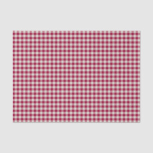 Papel De Seda Festividad Cranberry Red Gingham Plaid Rustic Holi