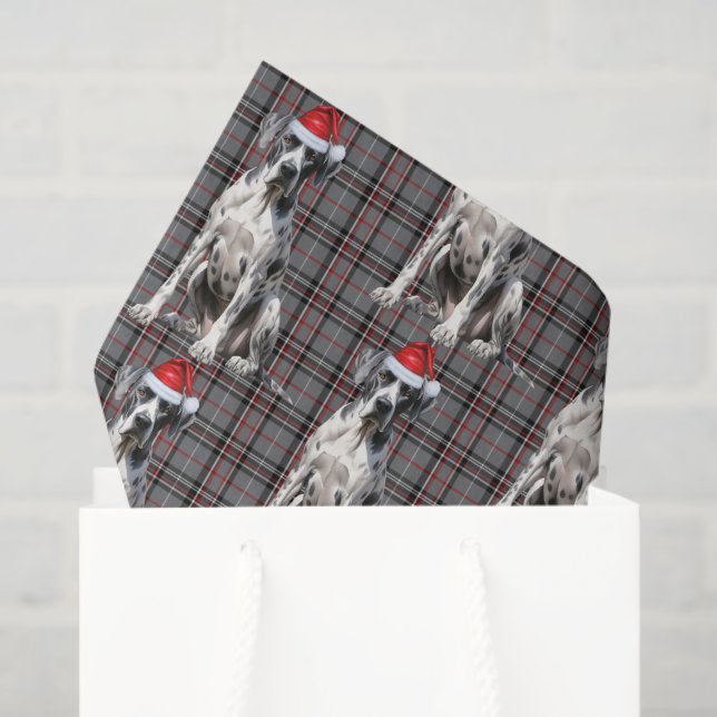 Papel De Seda Festividad de los grandes Navidades de perros de c (Bolsa de regalo)
