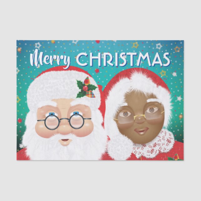 Papel De Seda Festividad de los Navidades de Santa y Claus Birac (Anverso)