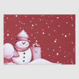 Papel De Seda Festividad de los Navidades Snowman