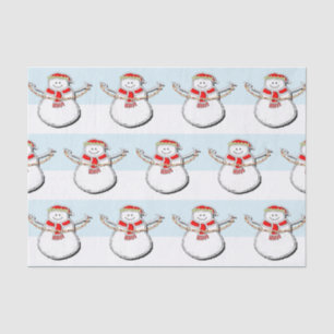 Papel De Seda Festividad de los Navidades Snowman