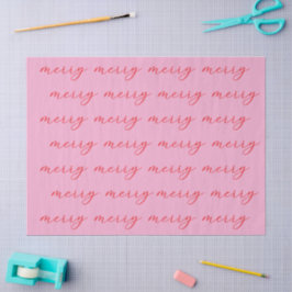 Papel De Seda Festividad de Navidades con escritura elegante y m