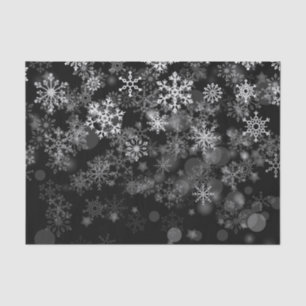 Papel De Seda Festividad de Navidades de copos de nieve blancos 
