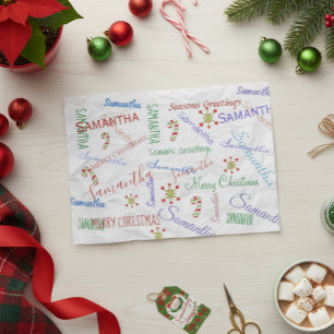 Papel De Seda Festividad de Navidades de nombres personalizados