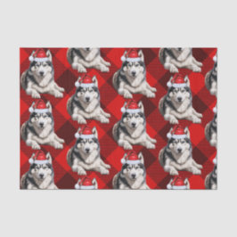 Papel De Seda Festividad de Navidades de perros Husky con cachip