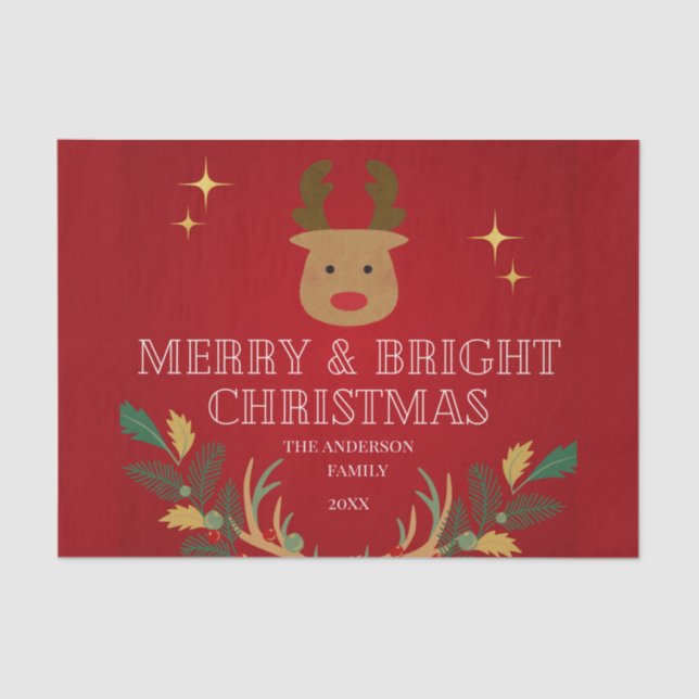 Papel De Seda Festividad de Navidades elegantes (Anverso)