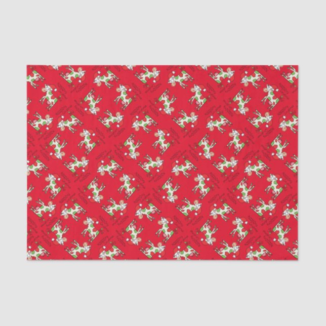 Papel De Seda Festividad de Navidades Personalizados de vacas di (Anverso)