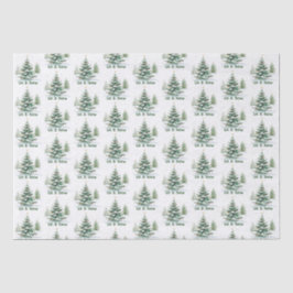Papel De Seda Festividad de nieve árbol de Navidad deja que niev